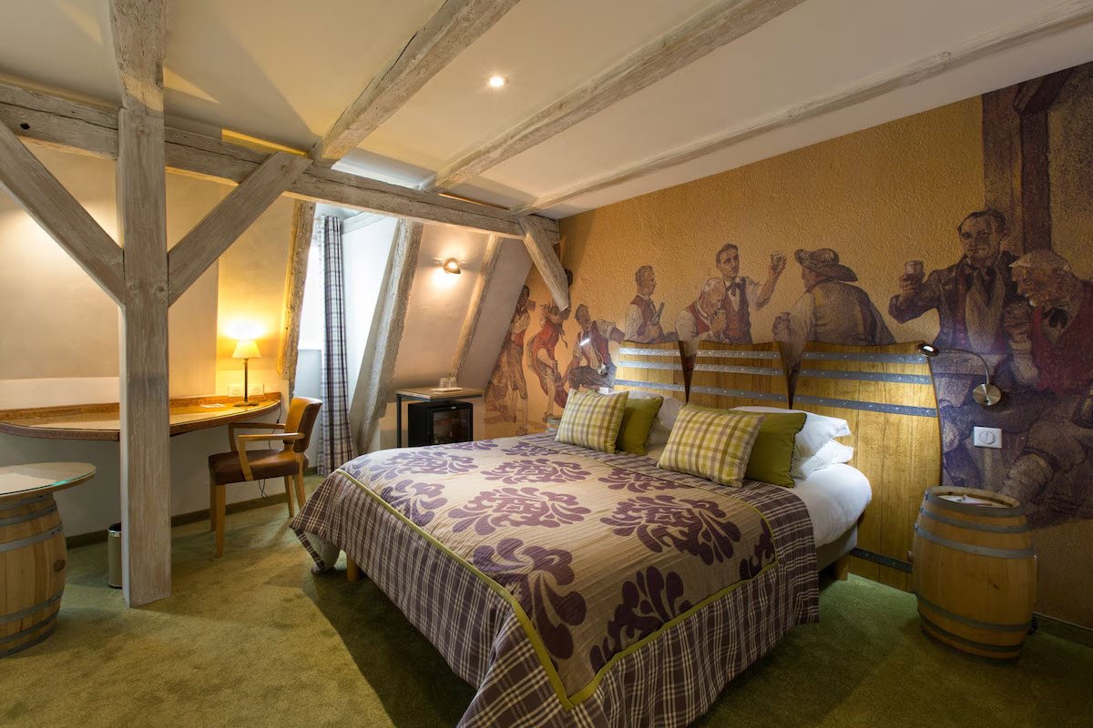 Guest room at the Hotel Beaucour