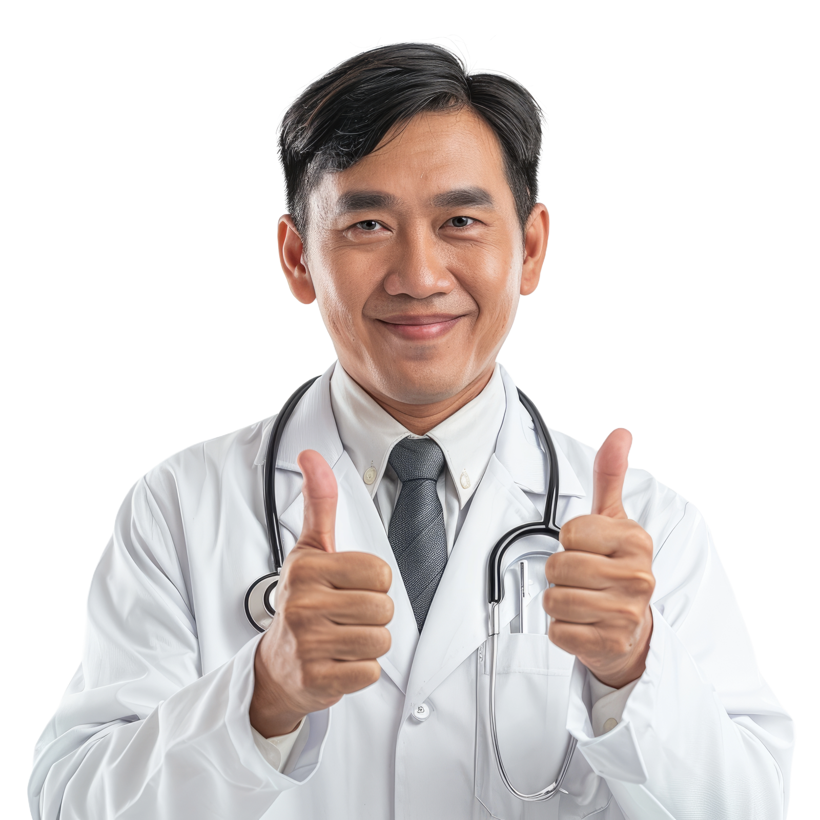 Doctor giving "thumbs up"